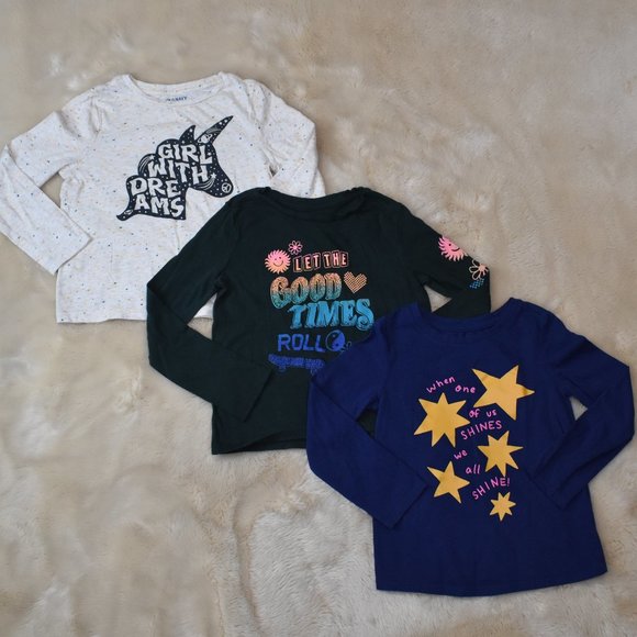 Old Navy Other - Old Navy Girls Long Sleeve Tee Shirt Bundle Set of 3